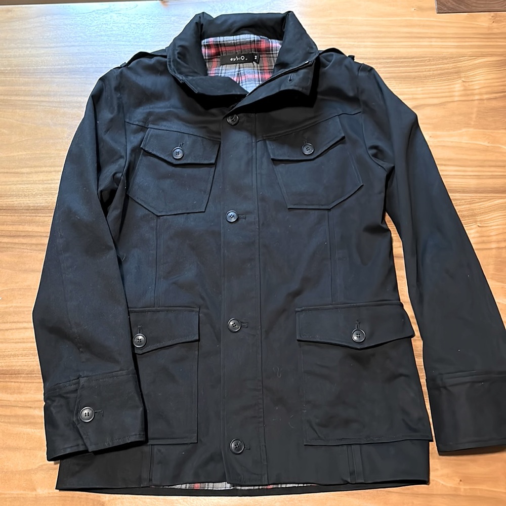 EubiQ NY Black Jacket Flannel Lined Size Medium